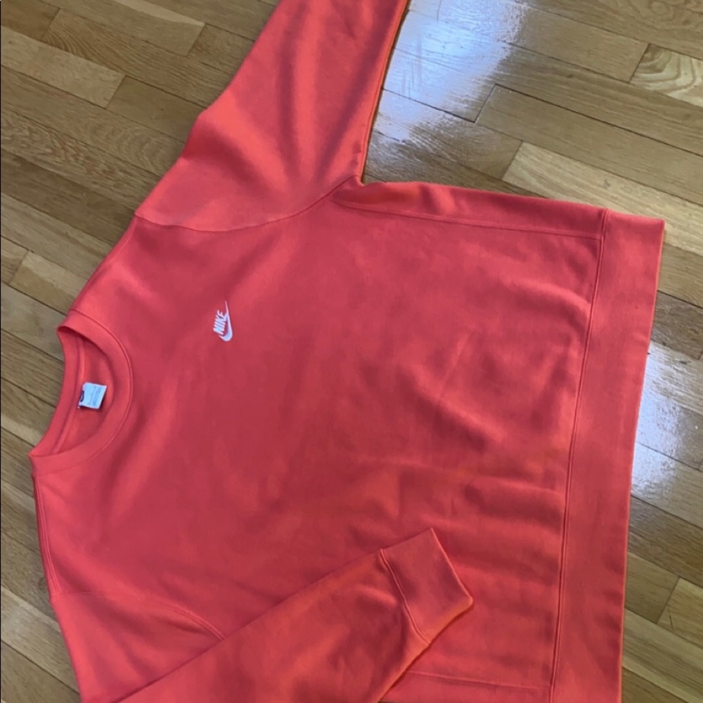 Nike Mens Large Pink/Salmon Fleece Crewneck Sweatshirt